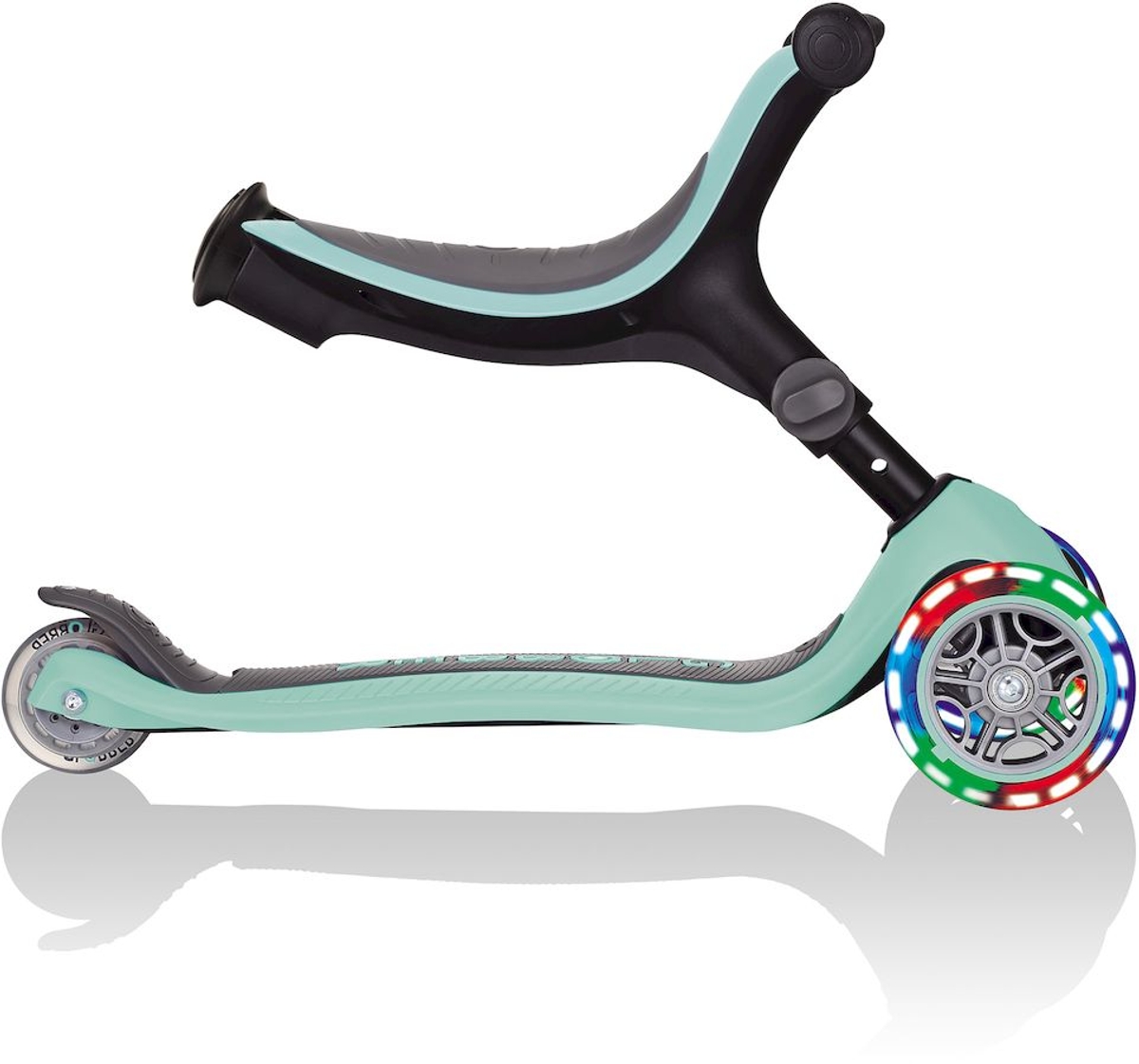 Globber Go Up Foldable Plus Lights Pastel 3-in-1 step - Mint