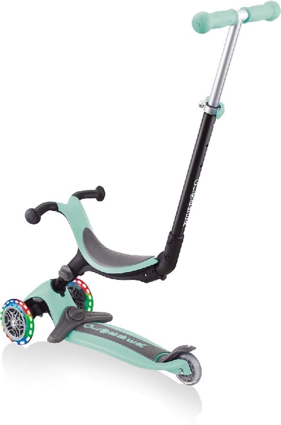 Globber Go Up Foldable Plus Lights Pastel 3-in-1 step - Mint