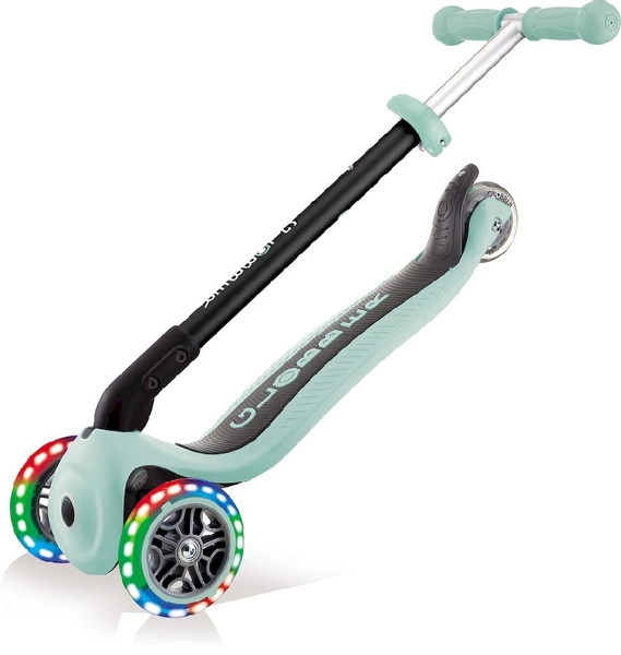 Globber Go Up Foldable Plus Lights Pastel 3-in-1 step - Mint
