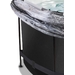 EXIT Black Leather zwembad - 360 x 122 cm - met zandfilterpomp, trap en overkapping 