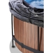 EXIT Wood zwembad - 360 x 122 cm - met zandfilterpomp, trap en overkapping