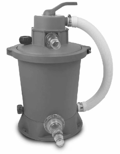 EXIT Black Leather zwembad - 488 x 122 cm - met zandfilterpomp, trap en overkapping