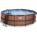 EXIT Wood zwembad - 488 x 122 cm - met zandfilterpomp, trap en overkapping