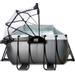 EXIT Black Leather zwembad - 540 x 250 x 122 cm - met zandfilterpomp, trap en overkapping