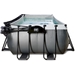 EXIT Black Leather zwembad - 540 x 250 x 122 cm - met zandfilterpomp, trap en overkapping