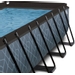EXIT Stone zwembad - 540 x 250 x 122 cm - met zandfilterpomp, trap en overkapping