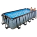 EXIT Stone zwembad - 540 x 250 x 122 cm - met zandfilterpomp, trap en overkapping