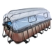 EXIT Wood zwembad - 540 x 250 x 122 cm - met zandfilterpomp, trap en overkapping