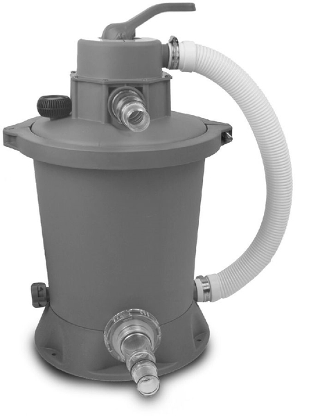 EXIT Wood zwembad - 540 x 250 x 122 cm - met zandfilterpomp, trap en overkapping