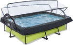 EXIT Lime zwembad - 220 x 150 x 65 cm - met filterpomp en overkapping