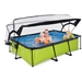 EXIT Lime zwembad - 220 x 150 x 65 cm - met filterpomp en overkapping 