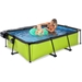 EXIT Lime zwembad - 220 x 150 x 65 cm - met filterpomp en overkapping 