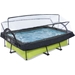 EXIT Lime zwembad - 220 x 150 x 65 cm - met filterpomp en overkapping 