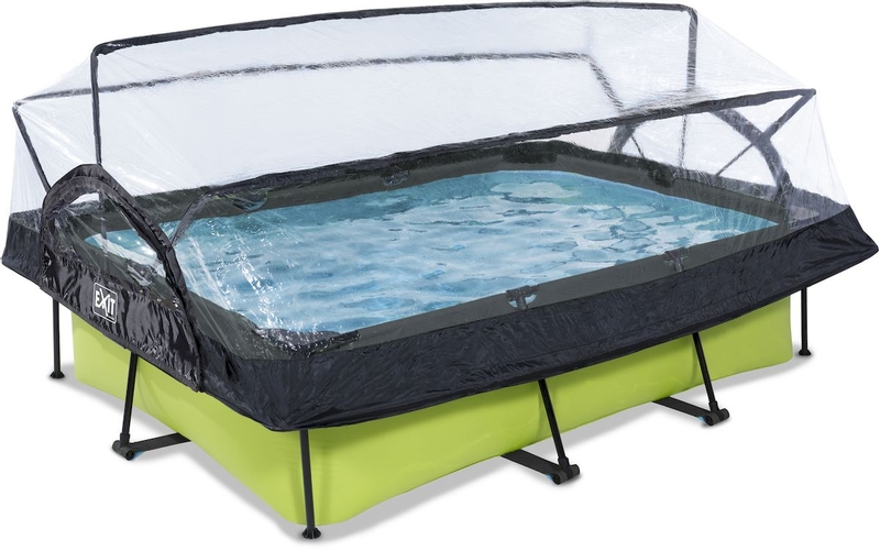 EXIT Lime zwembad - 220 x 150 x 65 cm - met filterpomp en overkapping 