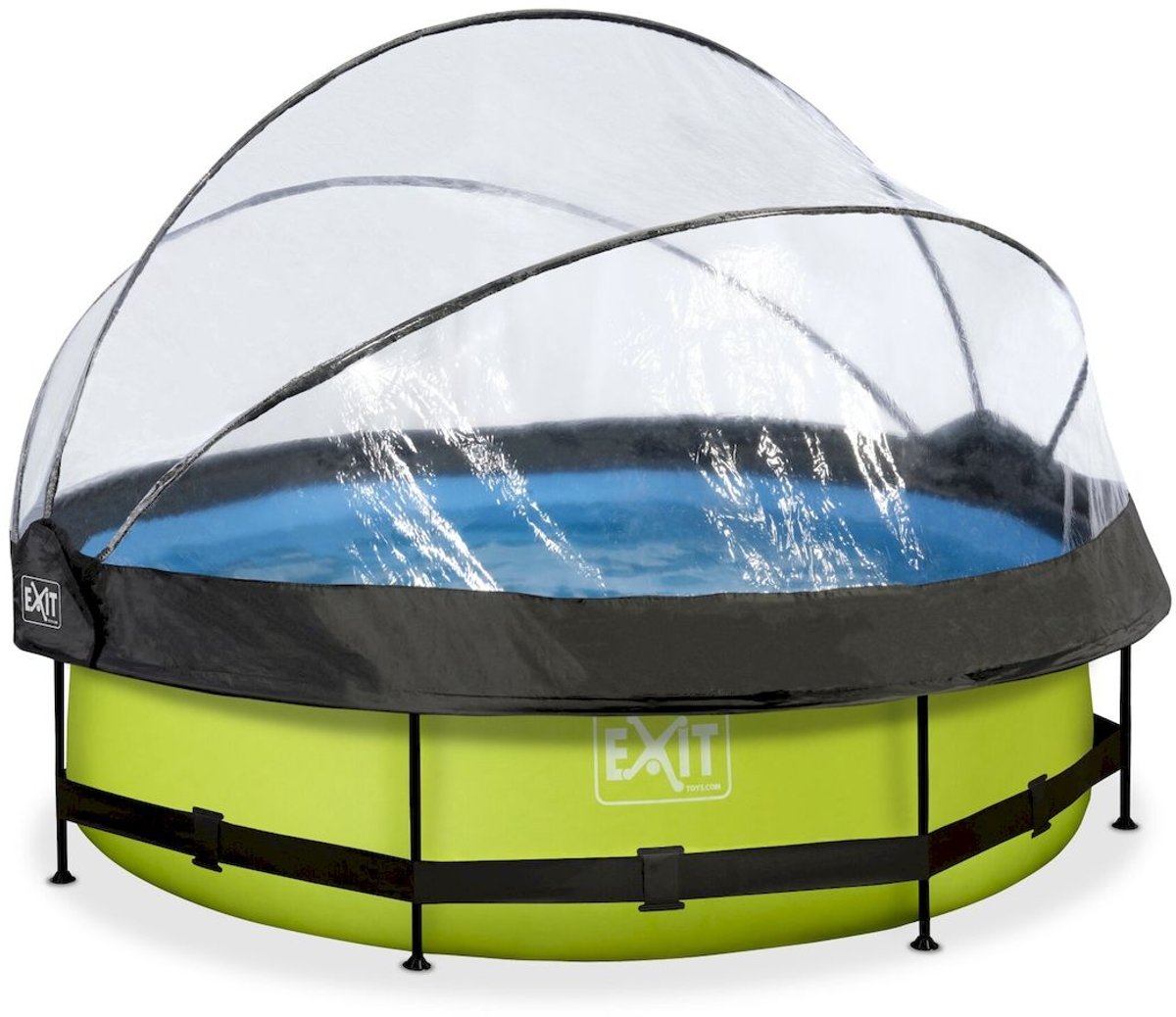 EXIT Lime zwembad met filterpomp en overkapping dicht