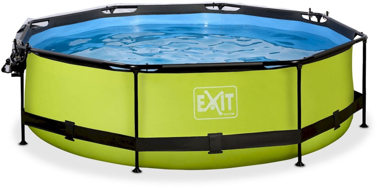EXIT Lime zwembad met filterpomp en overkapping zonder overkapping