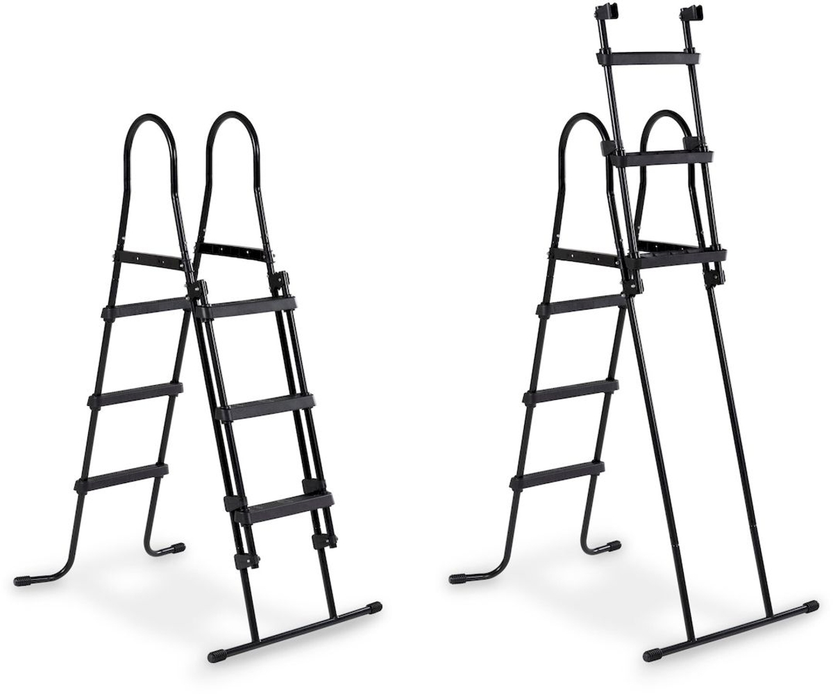 EXIT Wood zwembad - 540 x 250 x 100 cm - met zandfilterpomp, trap en overkapping 