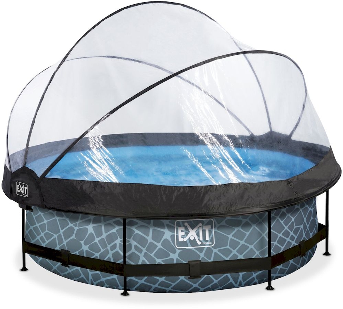 EXIT Stone zwembad met filterpomp en overkapping  dicht