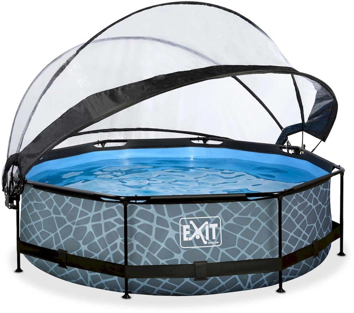 EXIT Stone zwembad met filterpomp en overkapping 