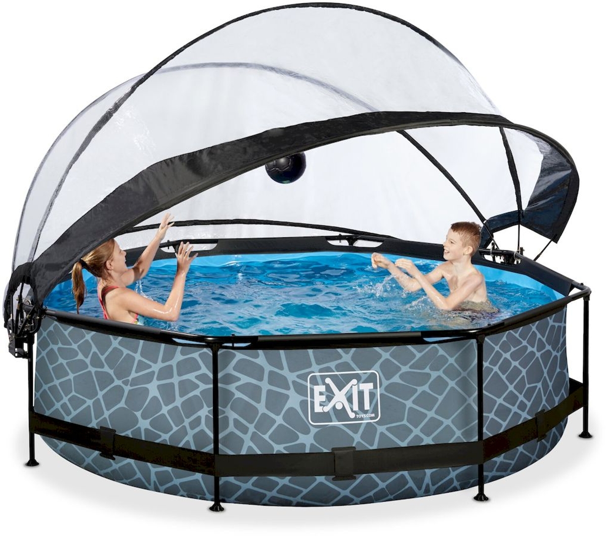 EXIT Stone zwembad met filterpomp en overkapping  sfeerbeeld