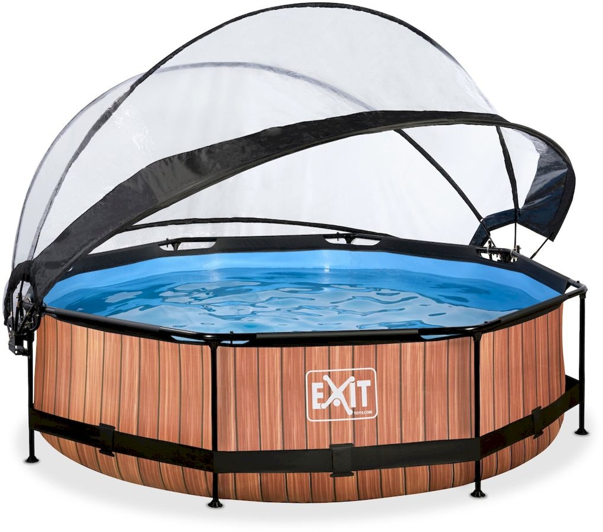 EXIT Wood zwembad met filterpomp en overkapping 