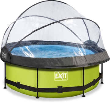 EXIT Lime zwembad - 244 x 76 cm - met filterpomp en overkapping 