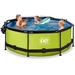 EXIT Lime zwembad - 244 x 76 cm - met filterpomp en overkapping 