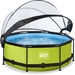 EXIT Lime zwembad - 244 x 76 cm - met filterpomp en overkapping 