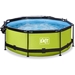 EXIT Lime zwembad - 244 x 76 cm - met filterpomp en overkapping 