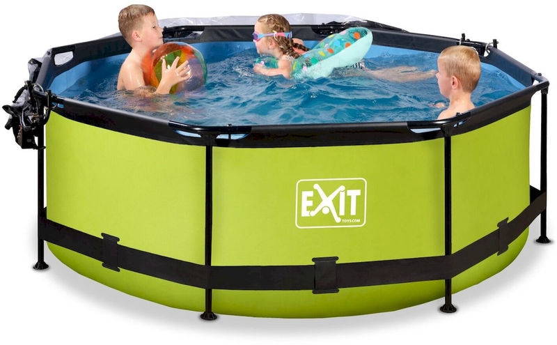 EXIT Lime zwembad - 244 x 76 cm - met filterpomp en overkapping 