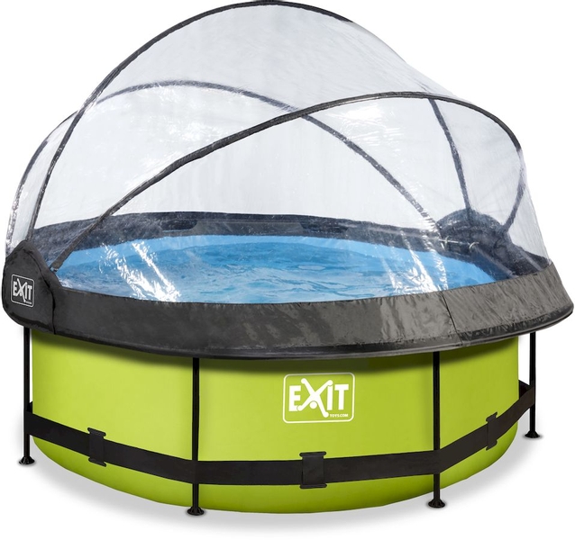 EXIT Lime zwembad - 244 x 76 cm - met filterpomp en overkapping 