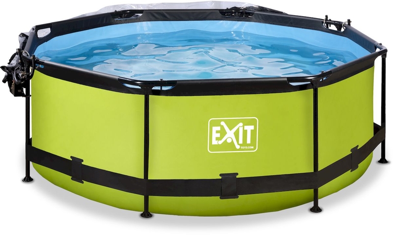 EXIT Lime zwembad - 244 x 76 cm - met filterpomp en overkapping 
