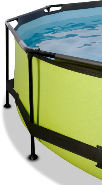 EXIT Lime zwembad - 244 x 76 cm - met filterpomp en overkapping 