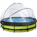 EXIT Lime zwembad - 360 x 76 cm - met filterpomp en overkapping dicht