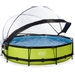 EXIT Lime zwembad - 360 x 76 cm - met filterpomp en overkapping 