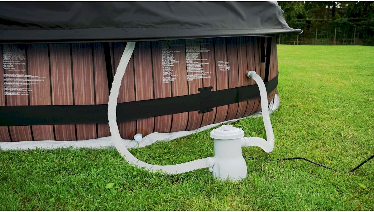 EXIT Stone zwembad - 360 x 76 cm - met filterpomp en overkapping sfeerbeeld pomp