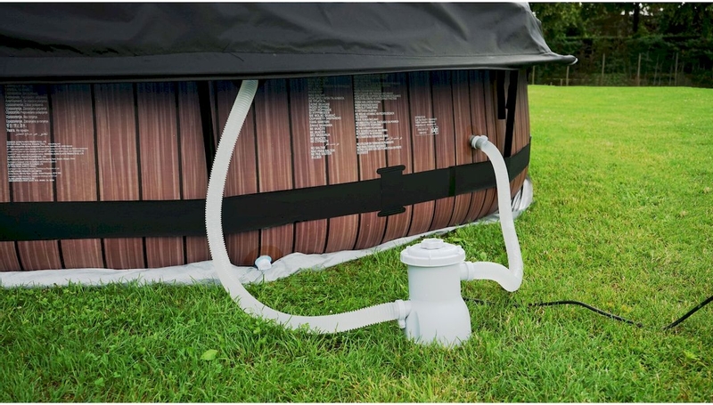 EXIT Stone zwembad - 360 x 76 cm - met filterpomp en overkapping sfeerbeeld pomp