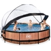 EXIT Wood zwembad - 360 x 76 cm - met filterpomp en overkapping sfeerbeeld