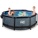 EXIT Stone zwembad - 244 x 76 cm - met filterpomp en overkapping 