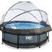 EXIT Stone zwembad - 244 x 76 cm - met filterpomp en overkapping 
