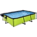 EXIT Lime zwembad - 300 x 200 x 65 cm - met filterpomp en overkapping open