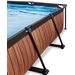EXIT Wood zwembad - 300 x 200 x 65 cm - met filterpomp en overkapping rand