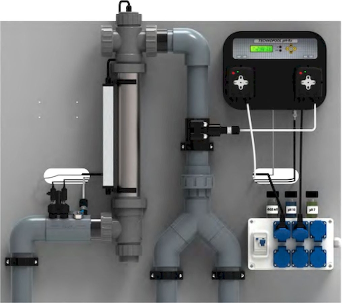 Technopool pH/RX (chloor+pH) desinfectiepaneel
