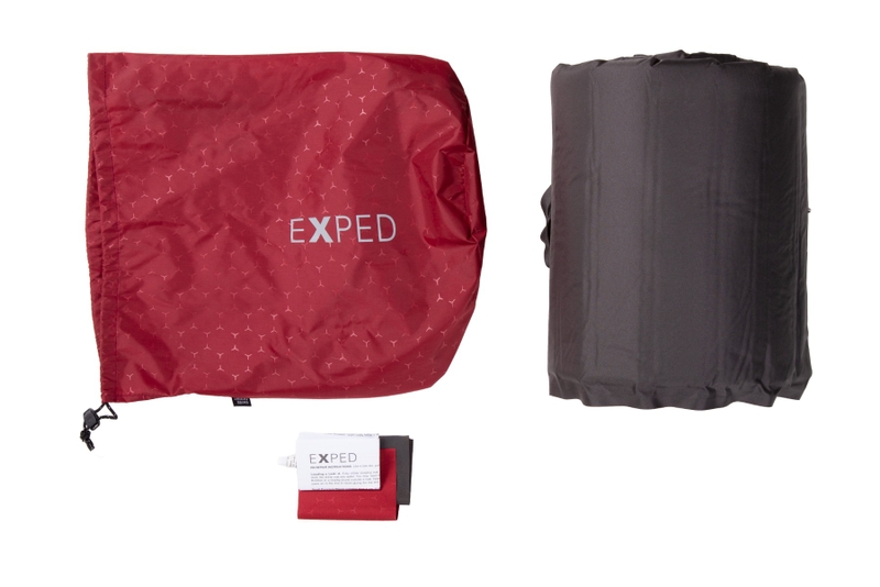 Exped SIM Comfort Duo 5 slaapmat - Robijnrood opbergtas