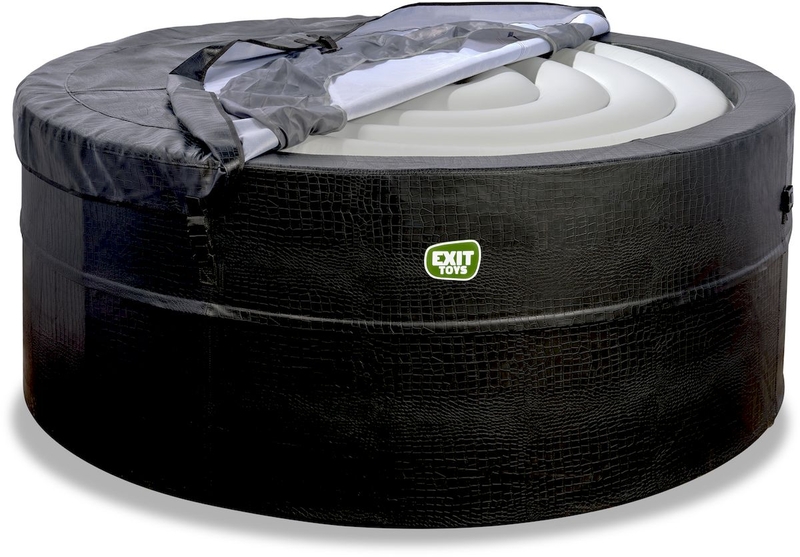 EXIT Leather Premium opbouw spa - 6 persoons cover half open