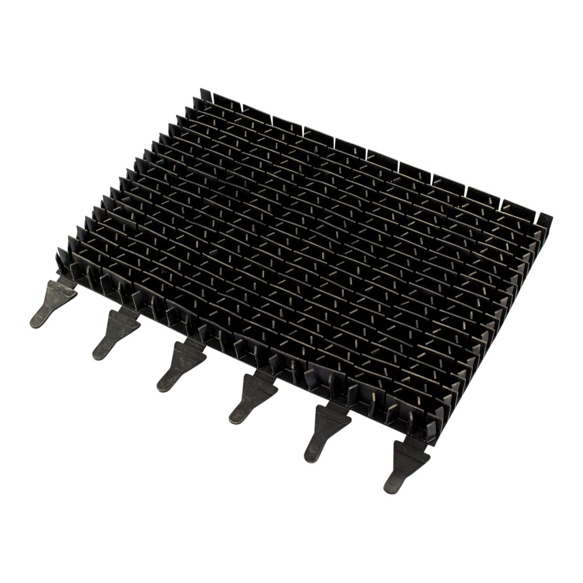 Zwarte lamellen borstel