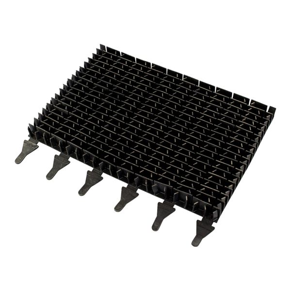 Zwarte lamellen borstel