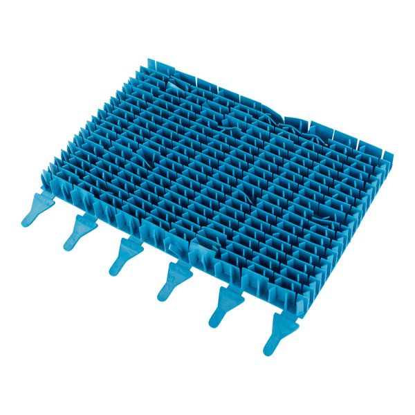 Blauwe lamellen borstel