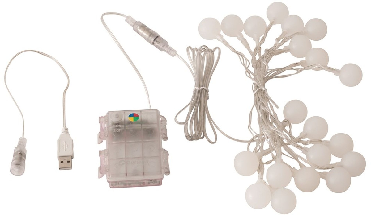 Outwell Gamma lichtsnoer kleurenmix 20 lampen - 2 meter