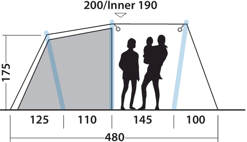 Outwell Starhill 5A opblaasbare tunneltent - 3 persoons